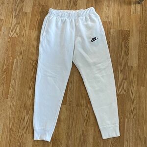Nike White Jogger Sweatpants